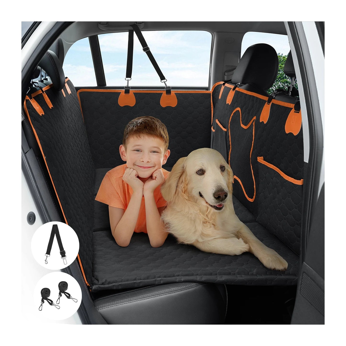 Dog Car Seat Cover Waterproof Pet Travel Dog Carrier Hammock Car Rear Back Seat Protector Mat Safety Carrier For Dogs